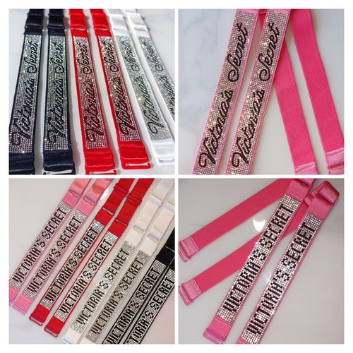 Pair bra straps black red - 1,